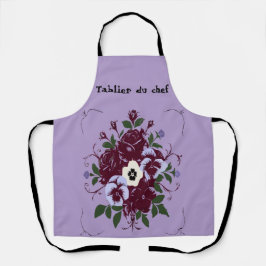 Delantal Tablier imprimé intégral Bouquet de Violettes