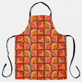 Delantal Tablier imprimé seventies orange