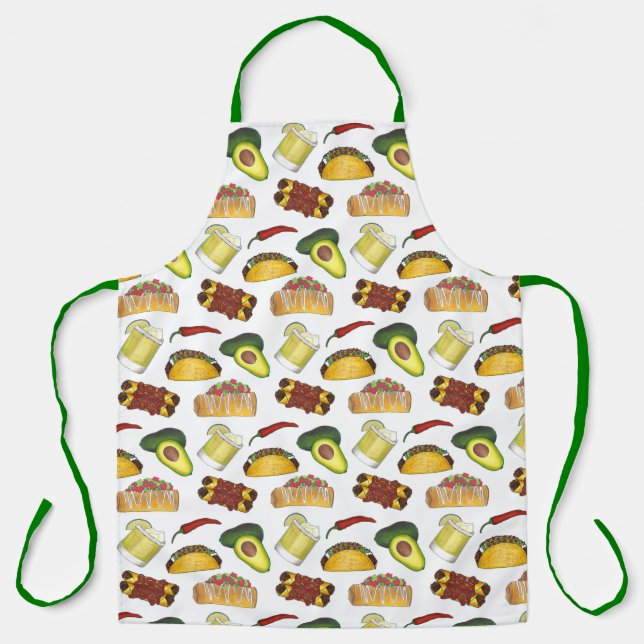 Delantal Taco mexicano Margarita Enchiladas Aguacate (Anverso)