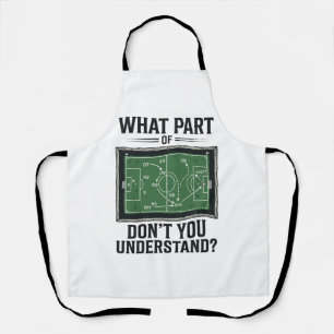 Delantal Tácticas Divertidas de Fútbol Camiseta Diseño Vint