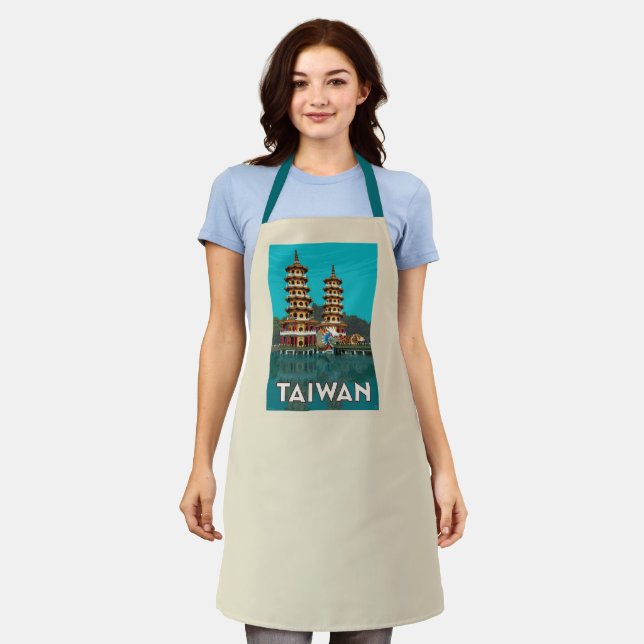 Delantal Taiwán | Pagodas Dragón Y Tigre (Gastado)