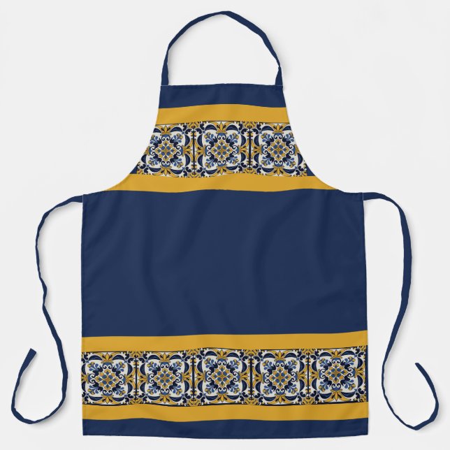 Delantal Talavera Azul Real (Anverso)