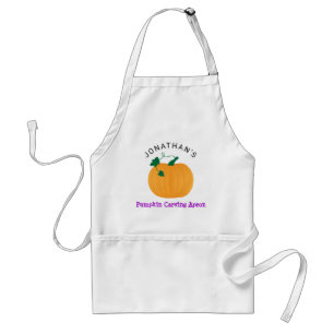 Delantal Talla de la calabaza de Halloween de la calabaza y