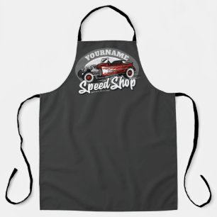 Delantal Taller de carretera Rockabilly personalizado NAME