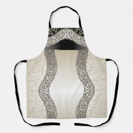 Delantal Tamaño medio "Beige y negro"