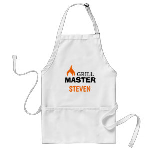 Delantal ¡TAMAÑO! 🍔 Personalizado Grill Master Apron
