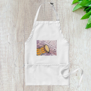 Delantal Tambor tradicional de Bongo con notas musicales