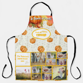 Delantal Tan Bendecido, Tan Agradecido Collage de fotos Fam