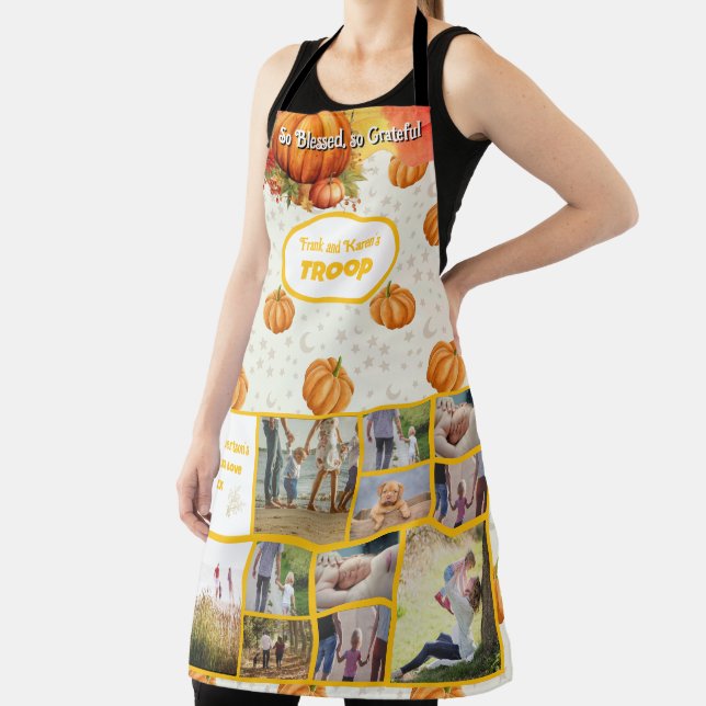 Delantal Tan Bendecido, Tan Agradecido Collage de fotos Fam (in situ)