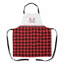 Tapado de búfalo rojo y negro | Monograma