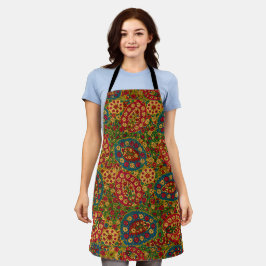 Delantal Tapiz floral multicolor vintage