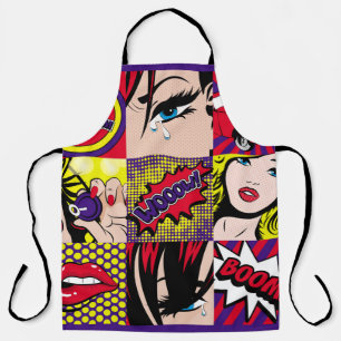 Delantal Tarjeta de arte pop Ilustrationart, pop, beauit,có