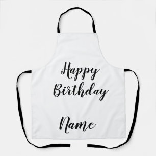 Delantal tarjeta de feliz cumpleaños minimalista simple agr
