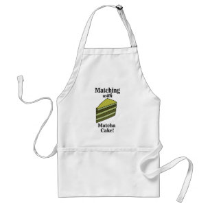 Delantal Tarta Verde Matcha Divertida