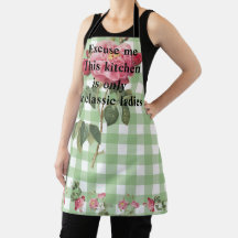 Tartan clásico en verde con flores rosadas Diverti