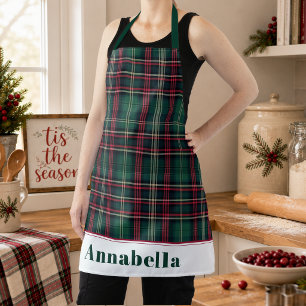 Delantal Tartan Plaid Clásico Navideño