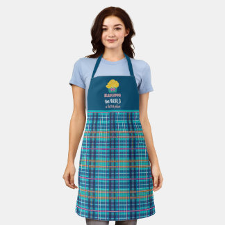 Delantal Tartan Plaid Cupcake