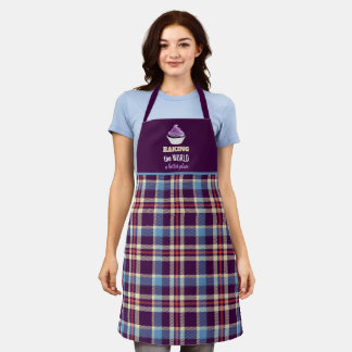 Delantal Tartan Plaid Cupcake