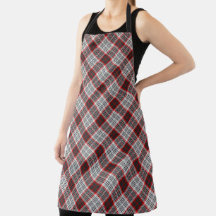 Delantal Tartan Plaid de la Ciudad de Edimburgo Azul Rojo