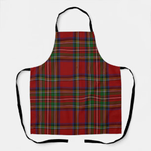 Delantal Tartan Plaid Rojo Stewart para Navidad