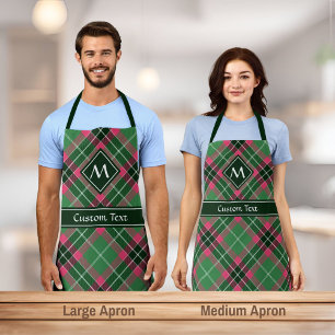 Delantal Tartán verde y rosa