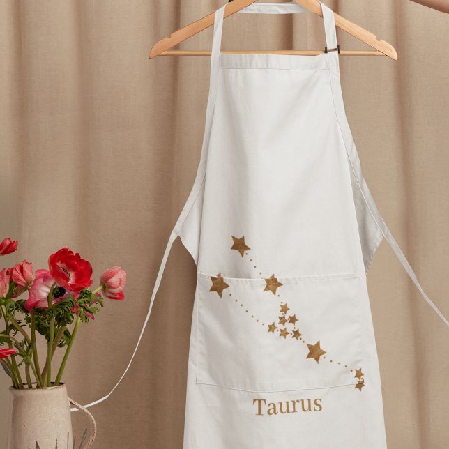 Delantal Tauro de oro del Rótulo Zodiaco moderno | Tierra d (Subido por el creador)