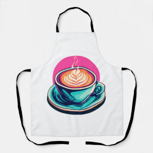 Delantal taza de café capuchino