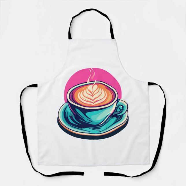 Delantal taza de café capuchino (Anverso)