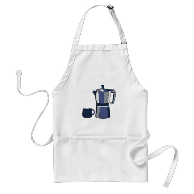 Delantal Taza de café de cafetera (Frente)