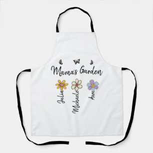 Delantal Taza de flores de nacimiento personalizadas con no