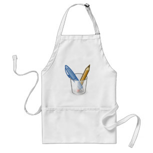 Delantal Taza del lápiz de la pluma del escritor