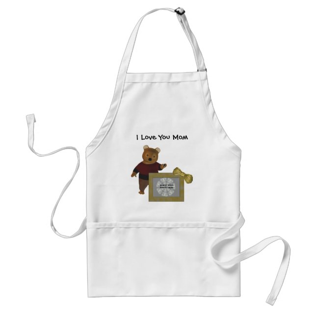 Delantal Te Ama Mamá Agrega Tu Foto Apron Cuato (Frente)