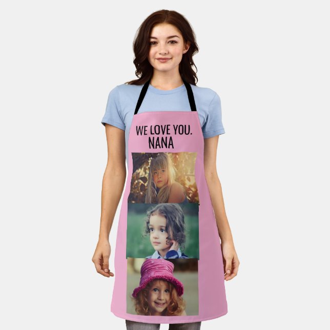 DELANTAL TE AMAMOS NANA FOTO PERSONALIZADA (Gastado)