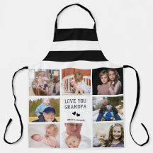 Te amo, abuelo | Moderno Collage Photo Apron