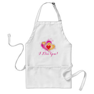 Delantal Te Amo Corazones Rosados Regalo Romántico