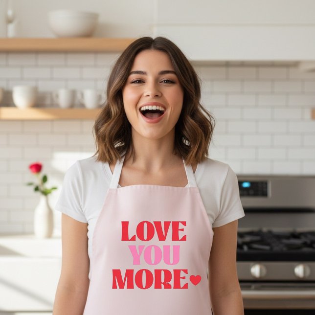 Delantal Te Amo Más Rosa Cute San Valentín  (Subido por el creador)