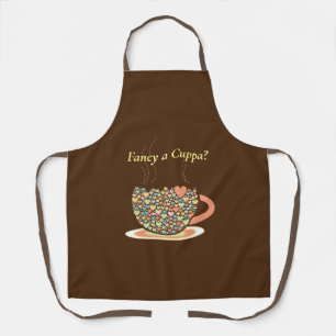 Delantal ¿Te apetece un Cuppa? Té, eso es.