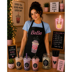 Delantal té de boba té de burbujas 