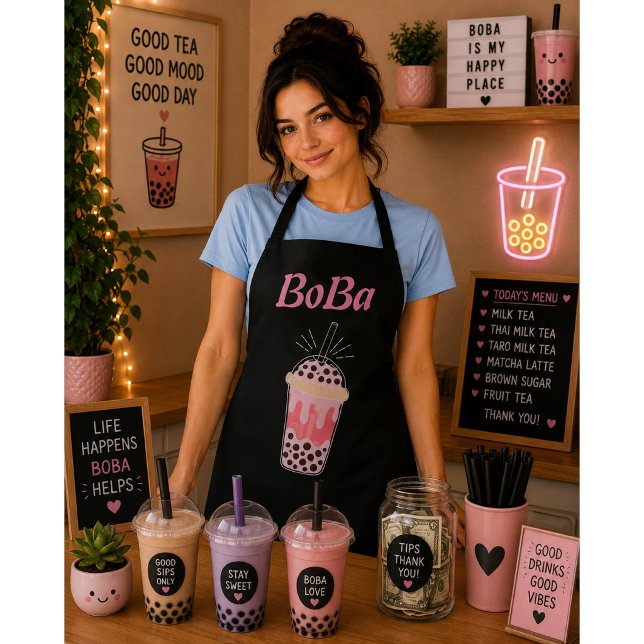 Delantal té de boba té de burbujas  (Subido por el creador)