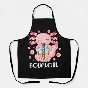 Delantal Té de burbujas de ajolote divertido