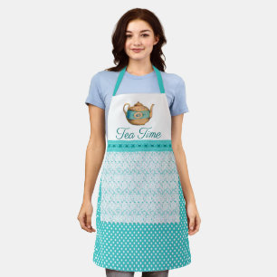 Delantal Té de cosecha y puntos de polka