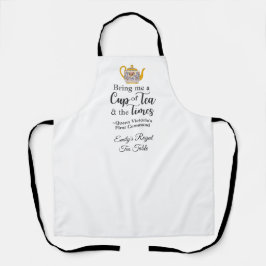 Delantal Té de vintage Royalty Cute Victorian por la tarde