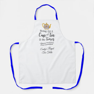 Delantal Té de vintage Royalty Cute Victorian por la tarde