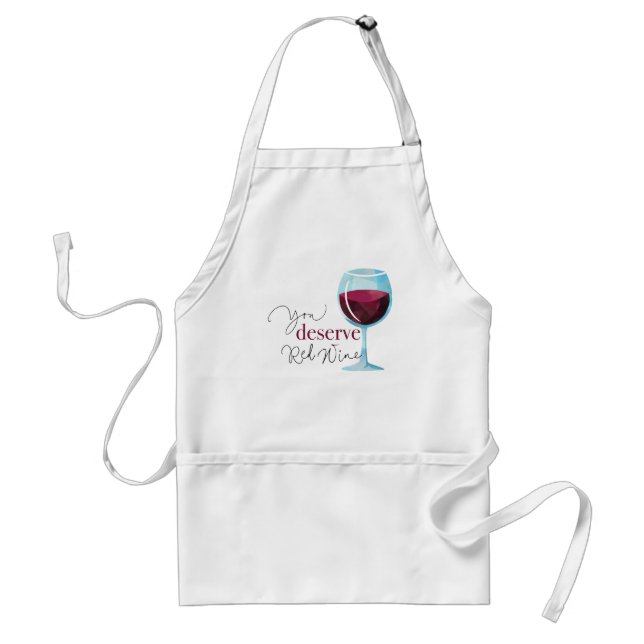 Delantal Te mereces el vino rojo (Frente)
