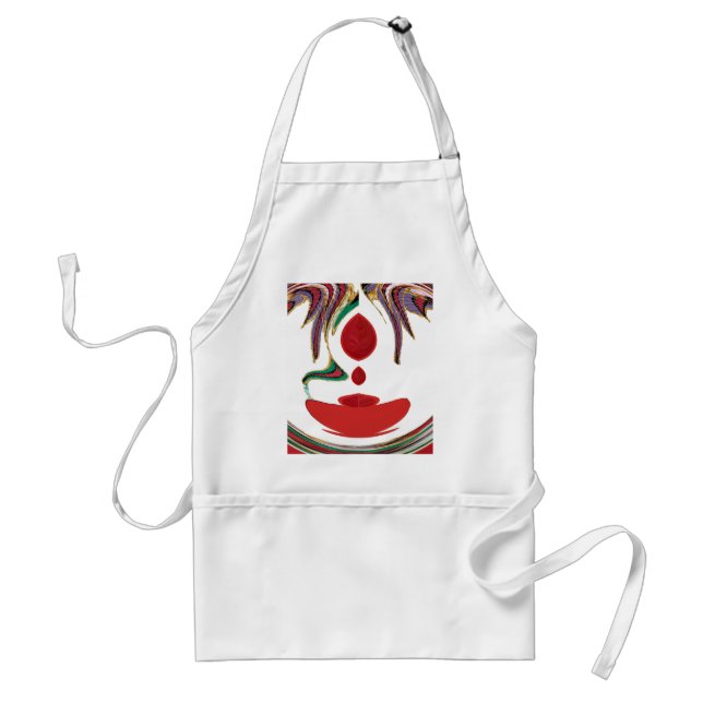 Delantal Té Rojo en tiempo de té.png (Frente)