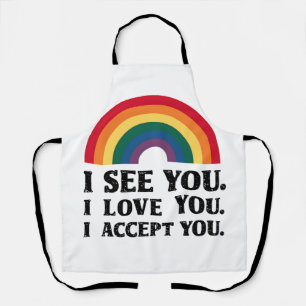 Delantal Te veo te amo te acepto LGBTQ