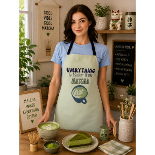 Delantal Té Verde Matcha, Todo es mejor con matcha