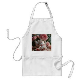 Delantal Tea Apron, Rosa de col rosa
