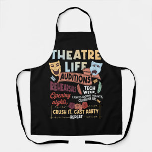 Delantal Teatro Nerd Actor Musical Teatro Audiciones de Vid