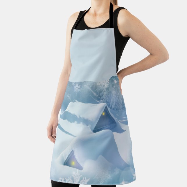 Delantal Techo de nieve en un bosque (in situ)